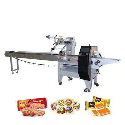 WZ220 Otomatik hffs yatay akışlı sarma makinesi 220V 50HZ Ticari pasta paketleme makinesi