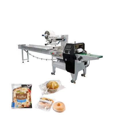 Gıda işleme tesisleri için 220V 50Hz güç ile özel kek ekmeği HFFS ambalaj makinesi