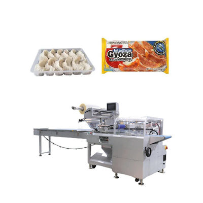 3.1KW Tamamen Otomatik Dumplings Down Kağıt Akış Paketleme Makinesi Hffs Yatay Akış Sarma Makinesi