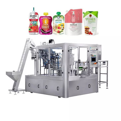 Yüksek Hızlı Otomatik Bal Domates Pastası Hindistan cevizi sütü Doypack Spout Pocket Doldurma ve Kaplama Makinesi