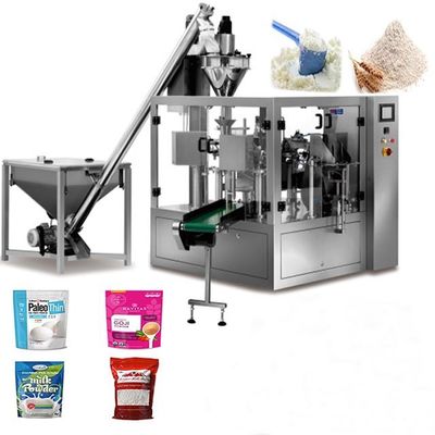 Otomatik 500g 1kg Tozlu Spor İçeceği Doypack Doldurma Paketleme Makinesi Protein Tozu Ön Yapımlı Çanta Paketleme Makinesi